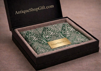 Authentic Kiswa Cloth Fragment from Prophet Muhammad's Tomb - Certified Sacred Chamber (Rawdah) Islamic Tapestry, Muslim Home Decor & Hajj Gift